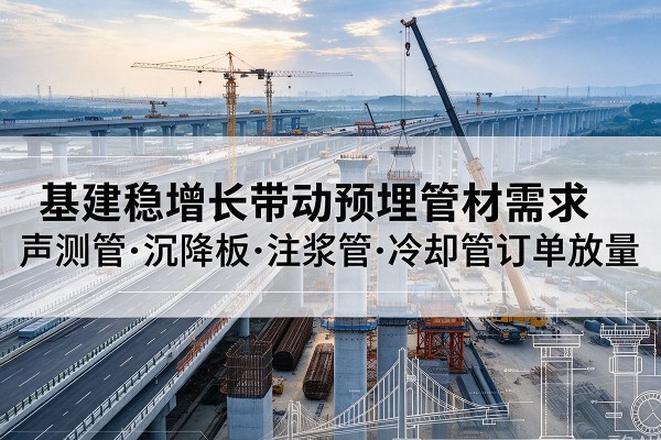 兴城基建稳增长带动预埋监测管材需求,声测管、沉降板、注浆管订单持续放量